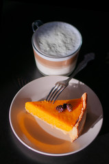 Coffee and pumpkin pie