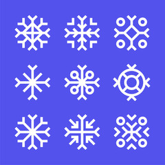 Snowflake icon. Symbol of christmas and new year.