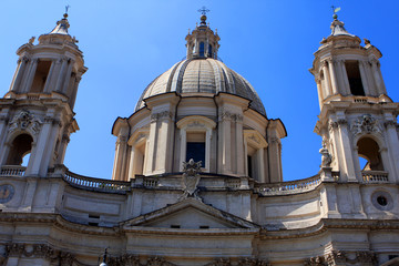 Sant`Agnese in Agone baroque church in Piazza Navona in Rome, Italy