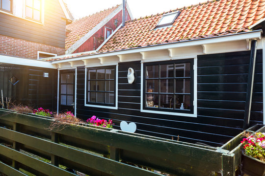 fishing village volendam in the netherlands
