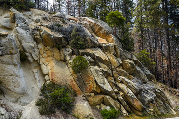 Fototapeta na wymiar Rocky landscape in Sequoia National Park, California, USA.