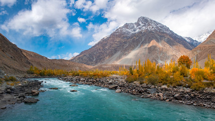 Autumn at Ghizer Valley. Northern Area Pakistan