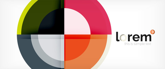 Obraz premium Circle abstract background, geometric modern design template