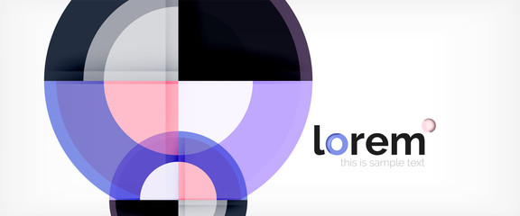 Obraz premium Circle abstract background, geometric modern design template