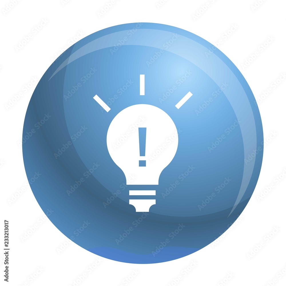 Poster new idea bulb icon. simple illustration of new idea bulb vector icon for web design isolated on whit