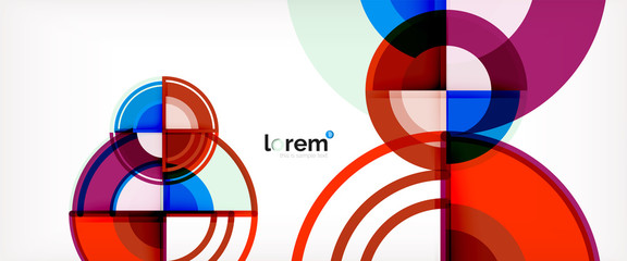 Obraz premium Vector abstract colorful circles background