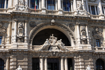 The Palace of Justice, the seat of the Supreme Court of Cassation and the Judicial Public Library, Rome, Italy
