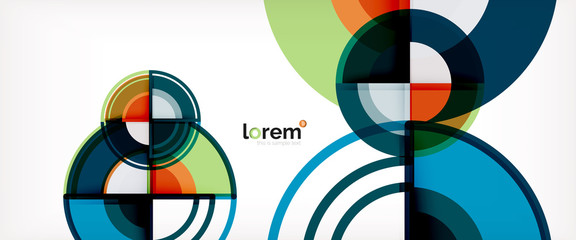 Obraz premium Vector abstract colorful circles background