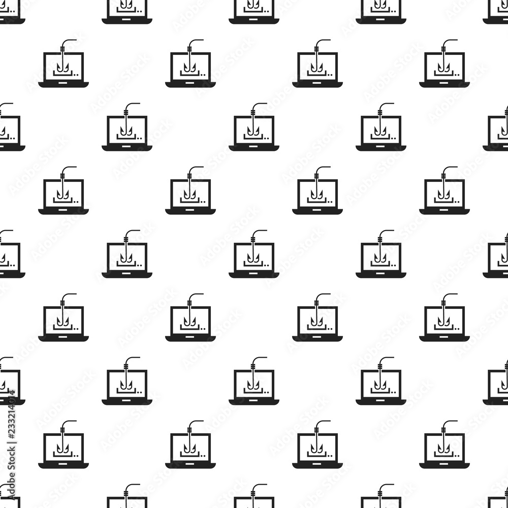 Poster computer phishing pattern seamless vector repeat for any web design