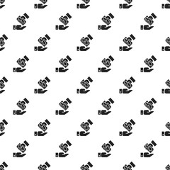 Hand give bribery money pattern seamless vector repeat for any web design