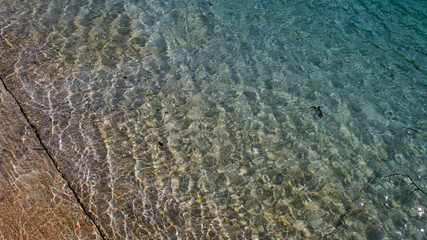 shallow water over sand