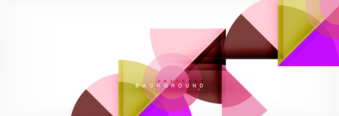 Triangles and circle geometric background