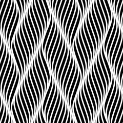 Fototapeta na wymiar Vector seamless texture. Modern geometric background with thin wriggling threads.