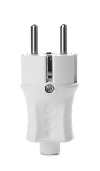 Obraz premium Plug on white background. Electrician's professional equipment