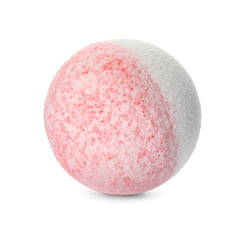 Bath bomb on white background. Spa product