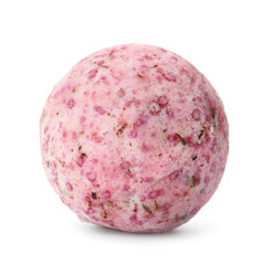 Bath bomb on white background. Spa product