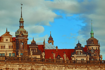 Obraz premium Dresden Cathedral of the Holy Trinity or Hofkirche, Dresden Castle in Dresden, Saxony, Germany