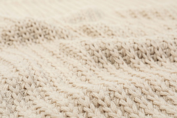 Texture of cozy warm sweater as background, closeup