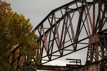 rusting building framework