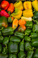 Obraz na płótnie Canvas colorful peppers at the market
