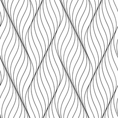 Vector seamless texture. Modern geometric background with thin wriggling threads.