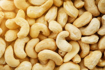 Organic Cashew with no shell on a background