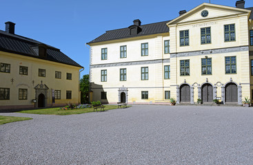 Fototapeta na wymiar Innenhof von Schloss Löfstad Schweden