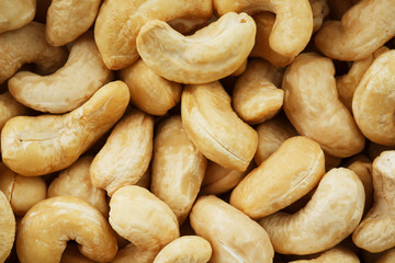 Organic Cashew with no shell on a background