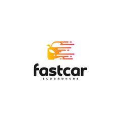 Fast Car Automotive Logo Design Template. Electric car logo vector