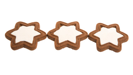 gingerbread star cookie isolated
