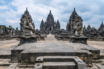 The Prambanan temple is the largest Hindu temple of Java. The first building was completed in the mid-9th century.