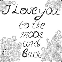 Abstract hand drawn zentangle style frame. Doodle art decorative border.