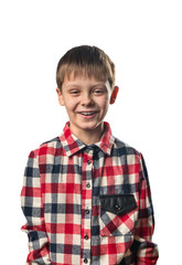 Laughing boy in shirt