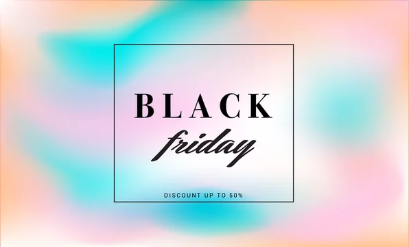 BLACK FRIDAY SALE MINIMAL TYPOGRAPHY ON PASTEL GRADIENT BACKGROUND