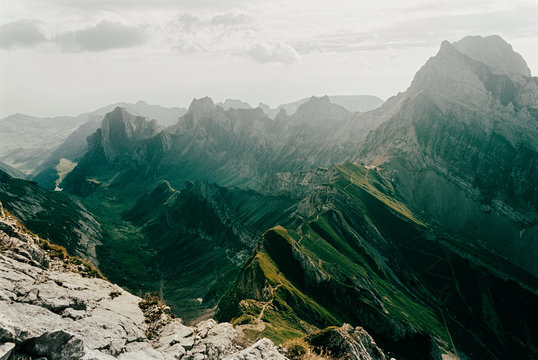 Hiking Trail Through Appenzell's Stunning Alpstein Massif Shot on Film