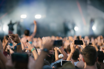 Taking photo, video, life streaming at concert