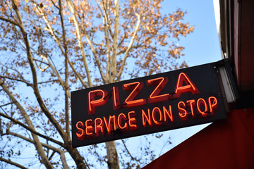 Enseigne lumineuse pizza
