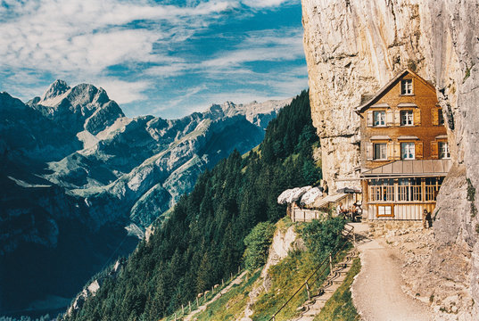 Mountain Restaurant in Switzerland's Alpstein Shot on Film