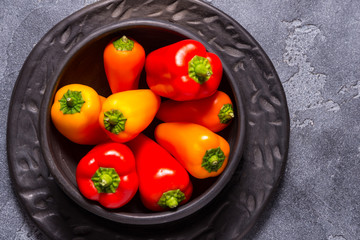 Group of  mini paprica, red, yellow and orange