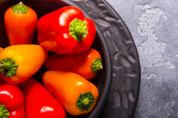 Group of  mini paprica, red, yellow and orange