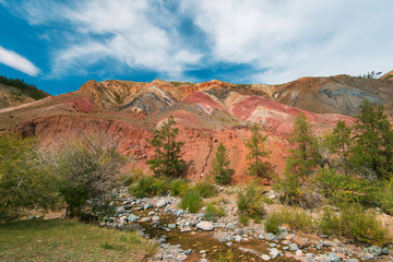 Valley of Mars landscapes in the Altai Mountains, Kyzyl Chin, Siberia, Russia