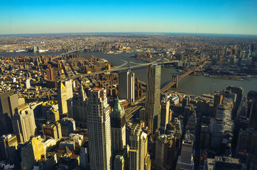 Manhattan Brooklyn Queens from One World Observatory