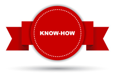 red vector banner know how