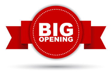 red vector banner big opening