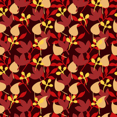 Background with leaves of trees. leaf pattern. 