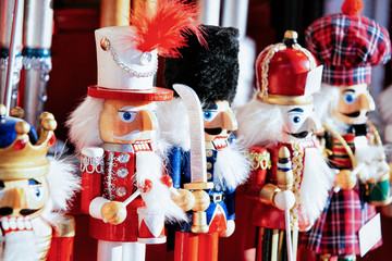 Nutcrackers on Christmas Market at Alexanderplatz in Germany Winter Berlin