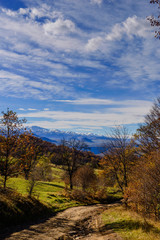 Beautiful forest landscape with amazing clouds, Armenia