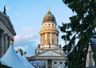 Fototapeta premium Christmas Market at Gendarmenmarkt Berlin