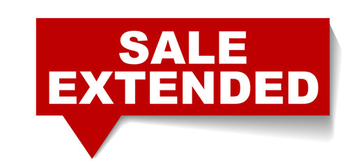 red vector banner sale extended