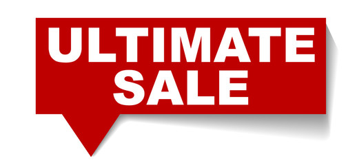 red vector banner ultimate sale